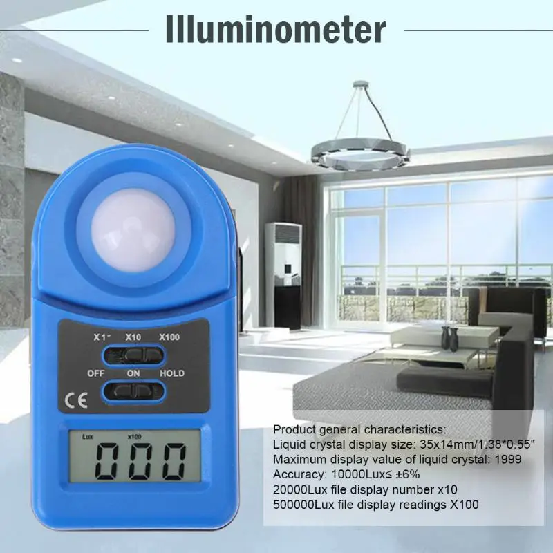 Высокое качество 50000 Люкс lluminometer свет метр тесты Spectra Авто Диапазон Высокая точность Цифровой Люксметр осветитель