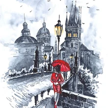 DIY Цифровая живопись маслом по номеру леди в красном платье работа Изображения Украшение стены идеально подходит в качестве подарка P244