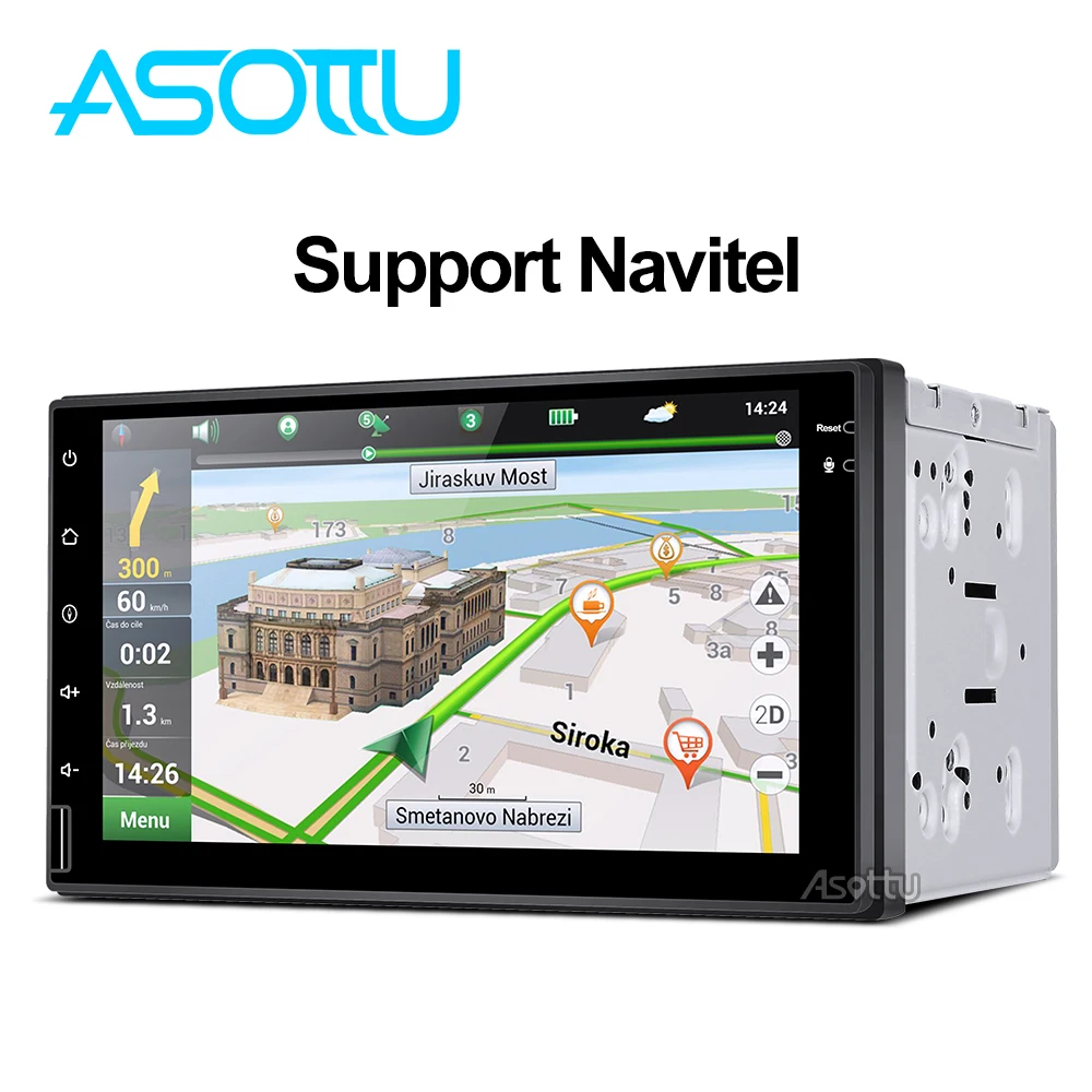 Discount Asottu CWD7060 2G android 8.1 car dvd gps navigation radio video player stereo universal 2 din radio car multimedia player gps 5