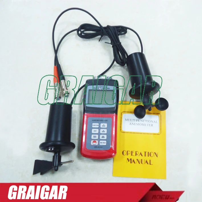 

Anemometer AM-4836C use to check air conditioning & heating systems , measure air velocity, wind speed, direction, temperature
