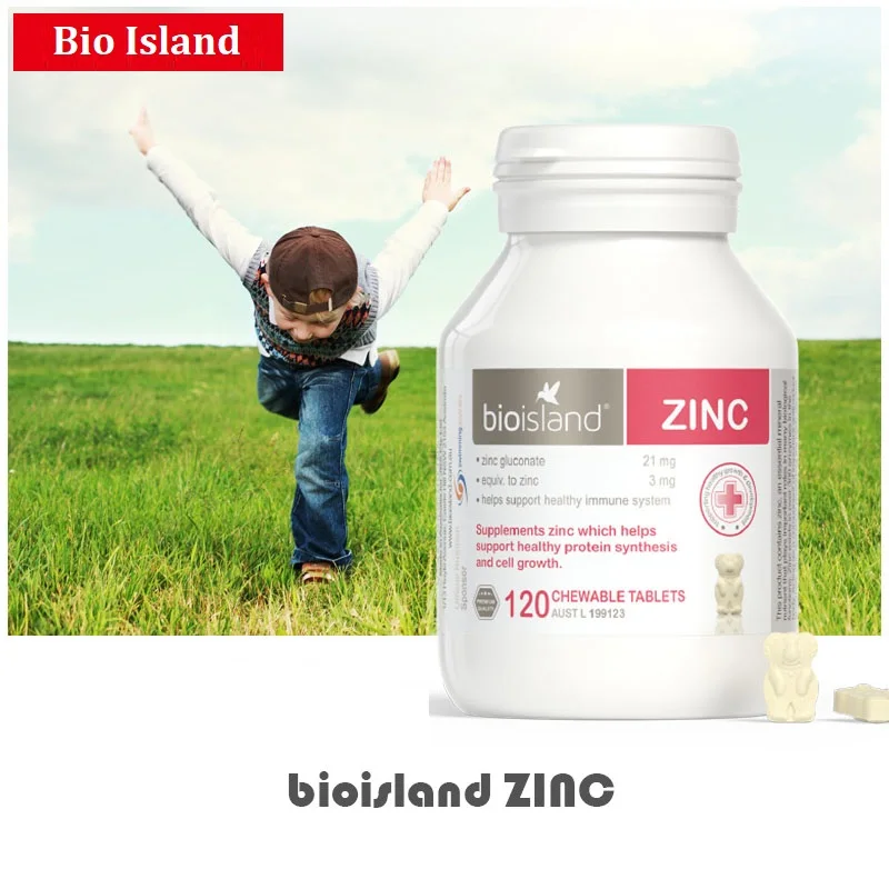 Australia Bio Island ZINC Milk flavour chewable 120 tablets for Immune