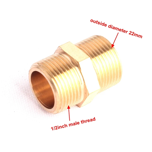 1Pc M22 - 1/2 Hüvelykes Férfi Szál Sárgaréz Adapter És Illesztési Nyomás Mosó Konverter Csatlakozó - Image 5