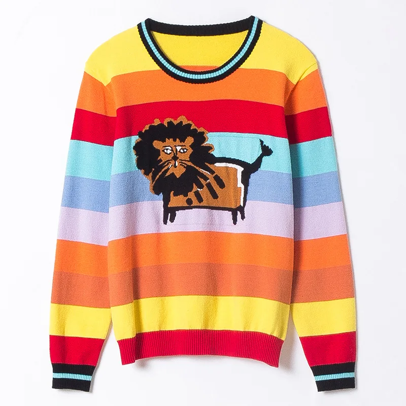 Nouveau 2018 Tricot Chart See Lâche Élastique Automne Pulls Femmes Chandail f1rafqwO