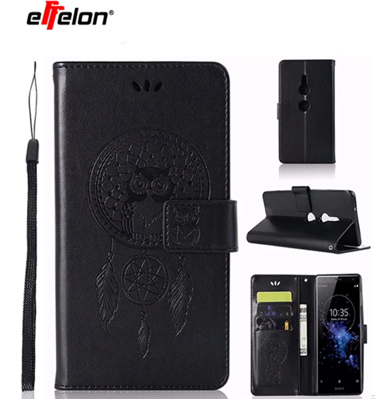 

effelon For Sony Xperia XZ2 Case Luxury PU Leather Back Cover Case For Sony Xperia XZ2 H8216 H8266 H8296 Phone Cover Bag Skin