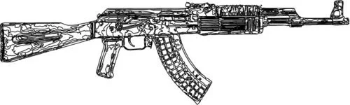 Для черного и белого Ak 47 наклейка пистолет бампер идеальный 2 я изменение AK47