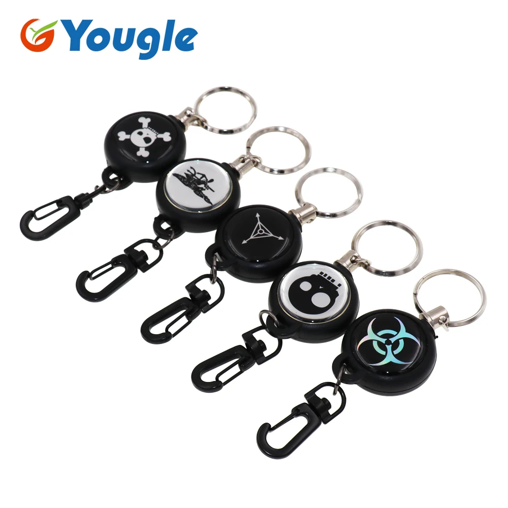 Anti-lost Retractable Key Chain Recoil Keyring Keys Holder Extendable Cord