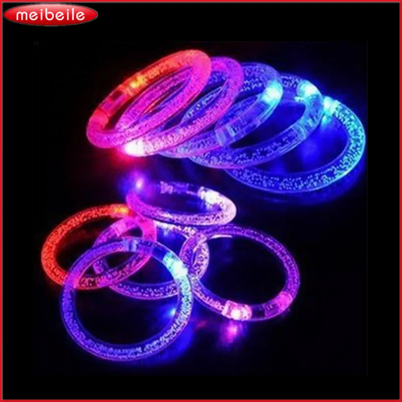 

10Pcs/lot Multicolor LED Flashing Bracelet Light Up Acrylic Bangle For Party Bar Halloween,Chiristmas, Hot Dance Gift Props