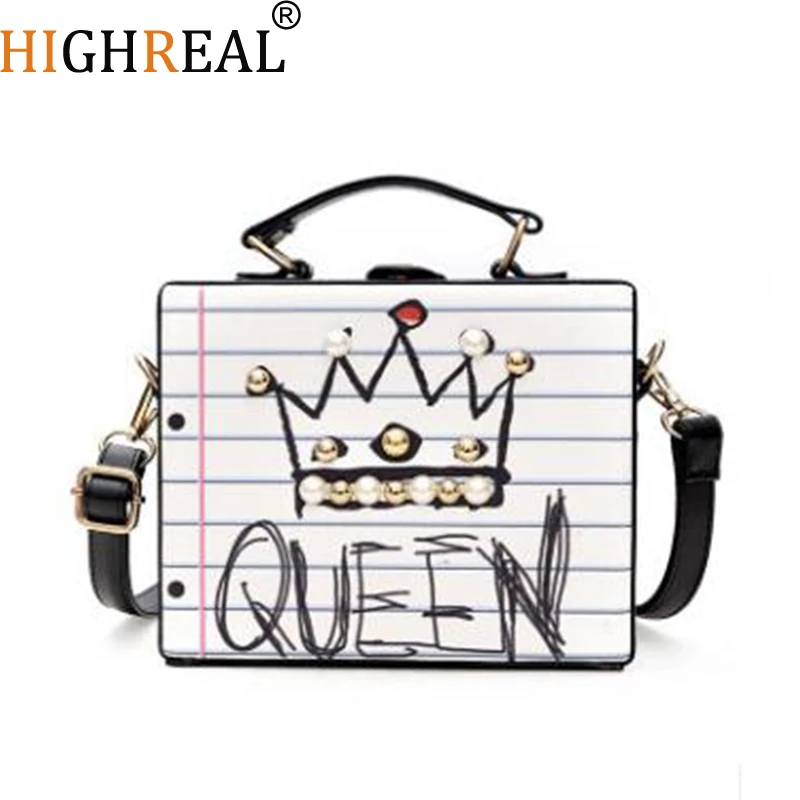 

New Arrival Fashion Letter Diamonds Pearl Rivet Box Shape Casual Female Handbag Party Purse Ladies Crossbody Messenger Bags SAC