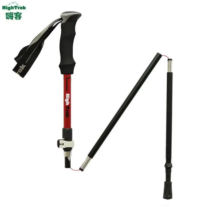 Bastón de Senderismo Sendero de Trekking Para Caminar Ultraligero sección bastones Ajustables Bastones De Aluminio Plegable De Aleación bastones trekking