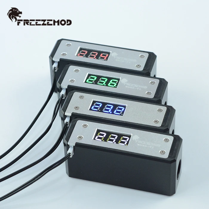 

FREEZEMOD silver version computer water cooler temperature sense POM digital monitoring straight through.WDXS-T1