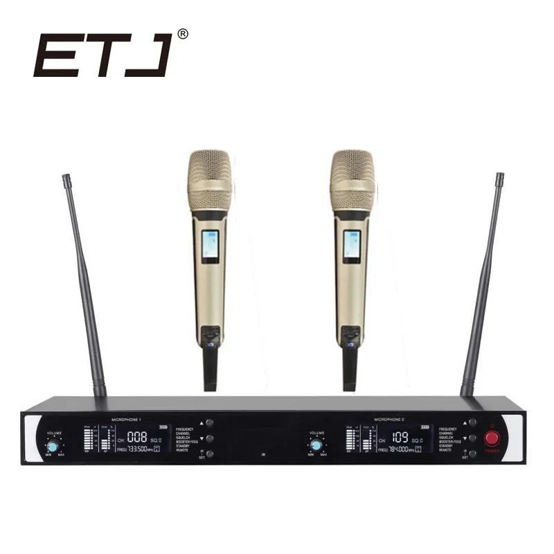 

ETJ Brand Professional UHF Wireless Mic Stage Performance Wireless Microphone System LX-8002