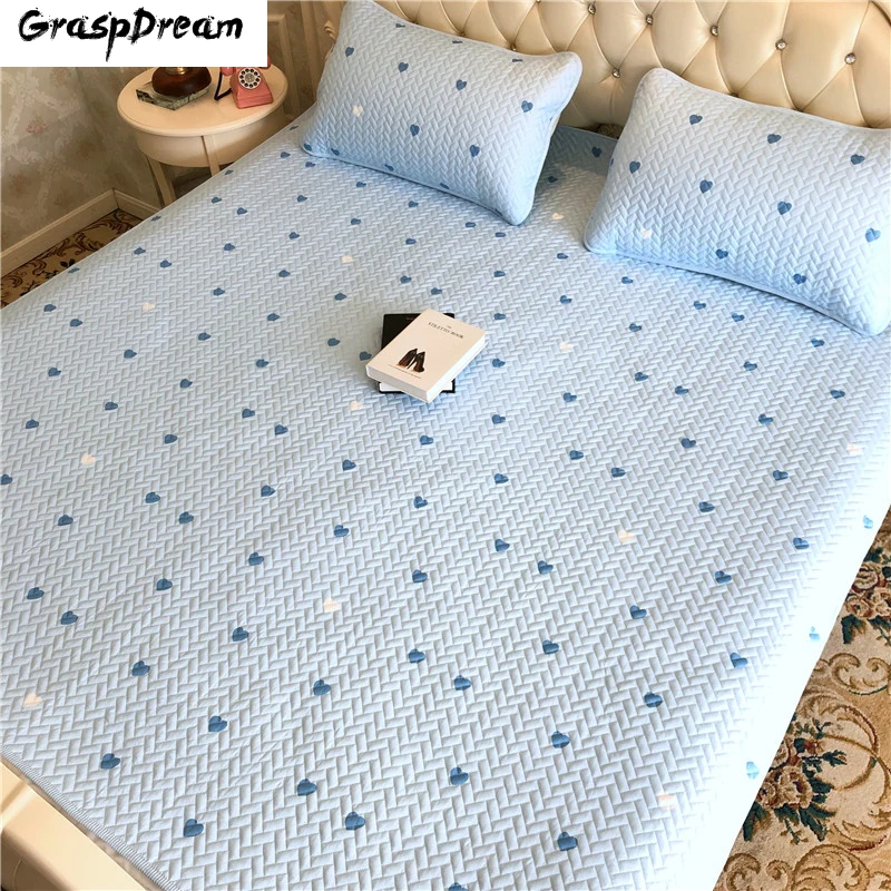 

Summer Tencel bedding sets 3PCS/SET bed sheet mattress air conditioning soft seat ice silk mat summer cool mattress