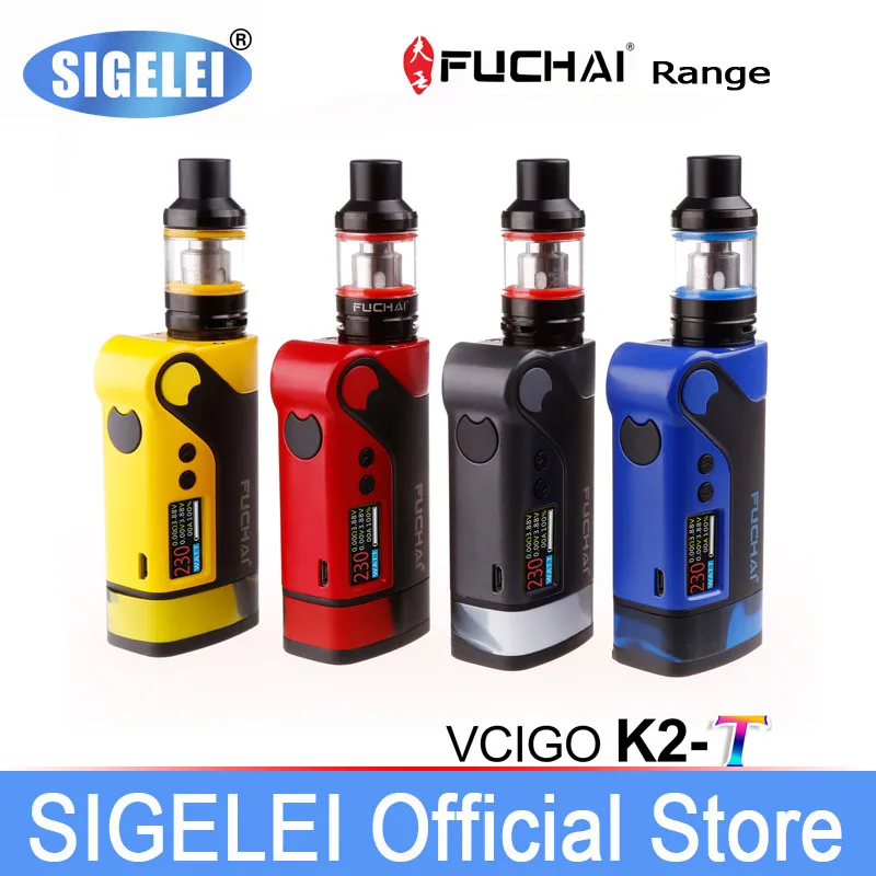 вейп Оригинал sigelei fuchai диапазон vcigo K2/K2 T комплект E электронная сигарета VAPE 230