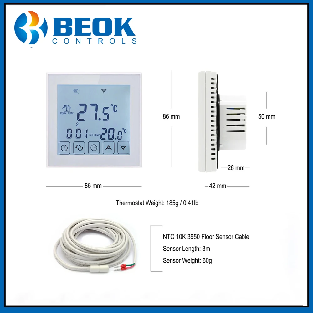 Beok Smart WIFI Floor Thermostat for Electric