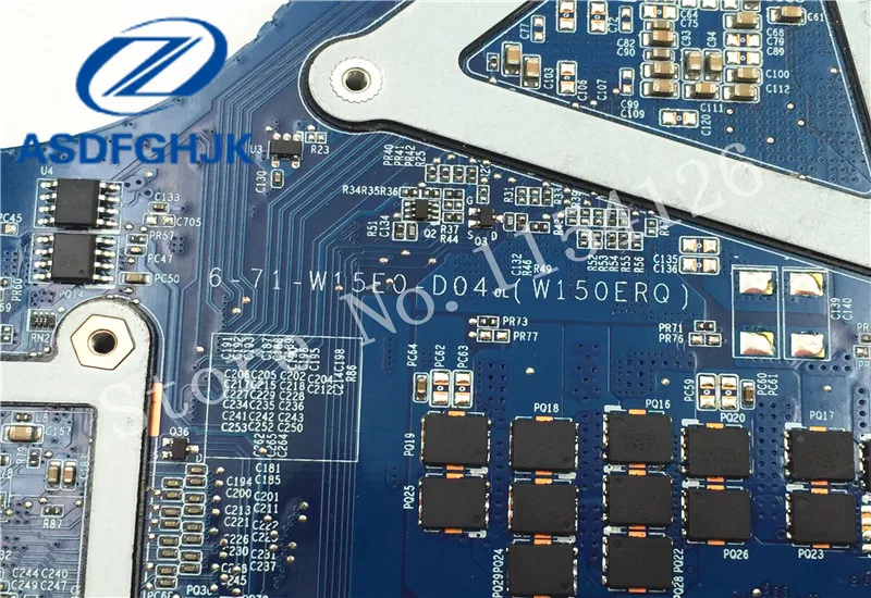 اللوحة لابتوب Hasee ل رايثيون ل CLEVO W150er 6-71-w150e0-d04 اللوحة DDR3 غير المتكاملة 100% اختبار موافق