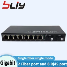 Шэньчжэнь Bliy гигабитный сетевой коммутатор 2 1000 Мбит/с оптический порт 20 км 8 10/100/1000M rj45 ethernet-коммутатор poe порта выключатель mikrotik