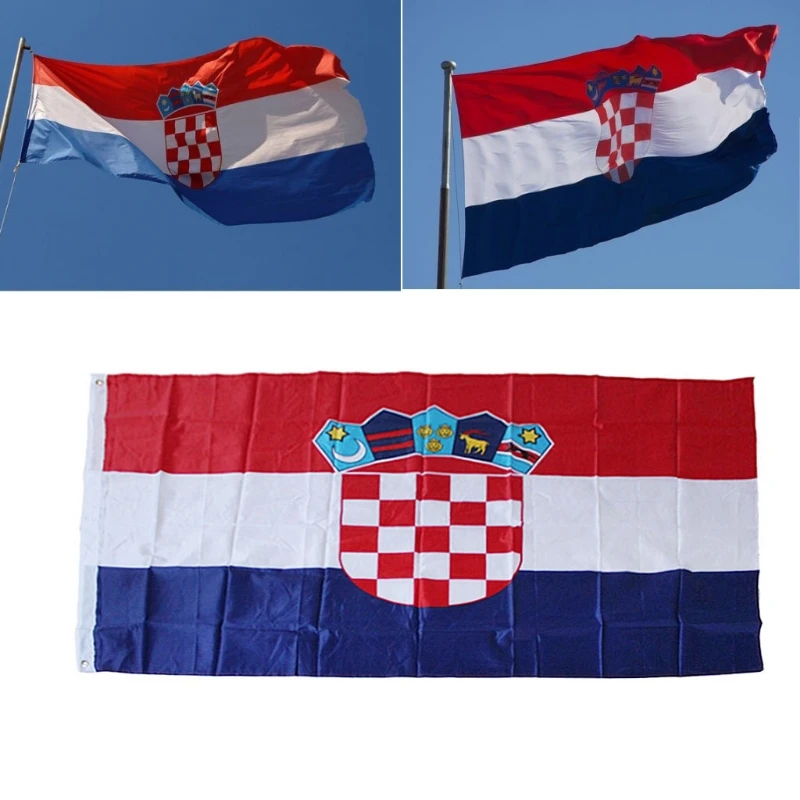 2018 Новый 90*150 см Хорватия Национальный флаг полиэстер 3 * 5ft баннер наружный внутренний празднование большой флаг A89