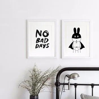 

Canvas Art Super Hero, No Bad Days Quotes Pop Art Oil Painting by Numbers Picture Posters and Prints Wall Art Kids Room No Frame