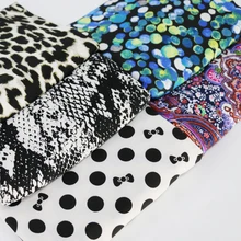 50cm*150cm Africa Design Soft Polyester Lycra Spandex Knit Material Dress Leggings 4 Way Stretch Fabric Africa Leopard