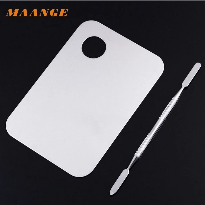 

2017 Hot High Quality Professional Stainless Steel Cosmetic Makeup Palette Spatula Tool Makeup Artist Essential Tools Kits 23kk