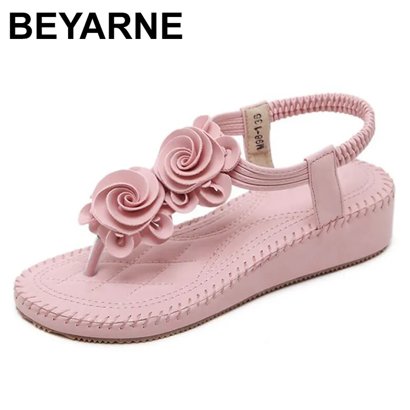 

BEYARNE Summer Shoes Flat Heel Flip Brief Herringbone Flip-flop Sandals Women 2018 Summer Flat Women Shoes sandalias