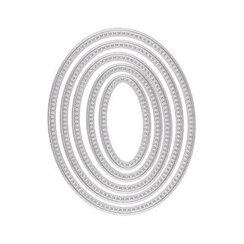 

5pcs Oval Metal Paper Cutting Dies Scrapbooking Embossing Stencil Die Craft for DIY Cards Album Book Decoration Making Crafts