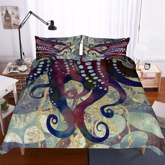 Best Price Gothic Octopus 3D Pattern King Size Bedding Set Duvet Cover Set Skull Designer Bedding Sets Bedclothes Quilt Cover Bedlinen F Best Price Gothic Octopus 3D Pattern King Size Bedding Set Duvet Cover Set Skull Designer Bedding Sets Bedclothes Quilt Cover Bedlinen F