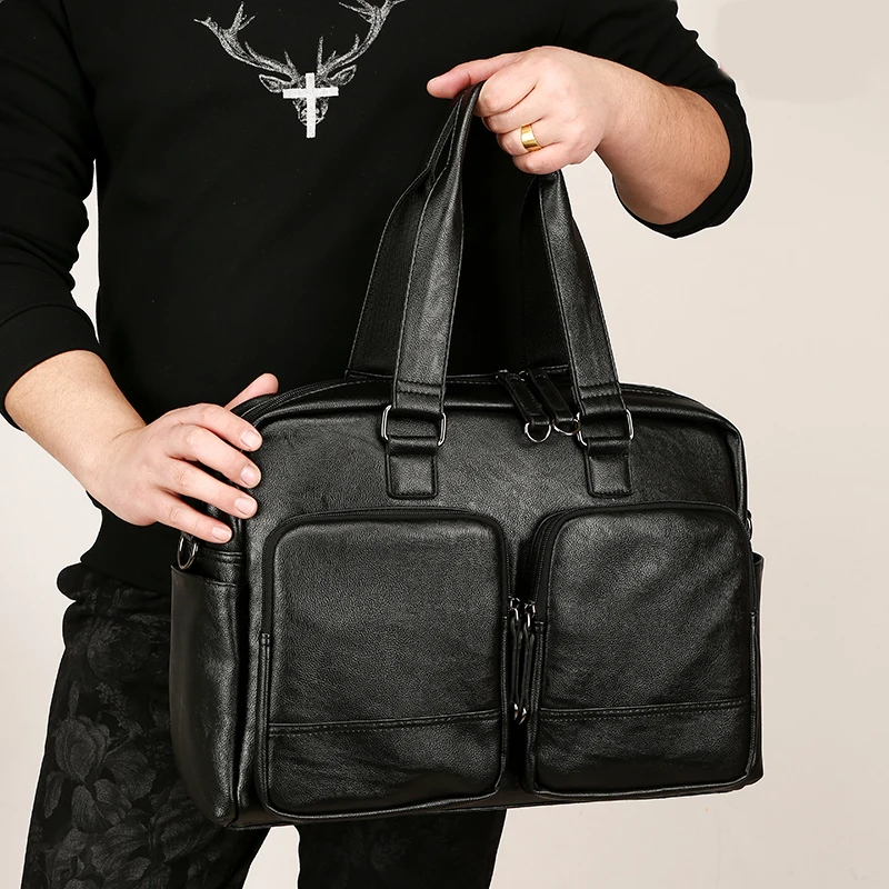 

Chambonbag Men Messenger Bags Mens Faux Leather Big Size Shoulder Bag Famous Designer Brands High Quality Men's Travel Bags N472