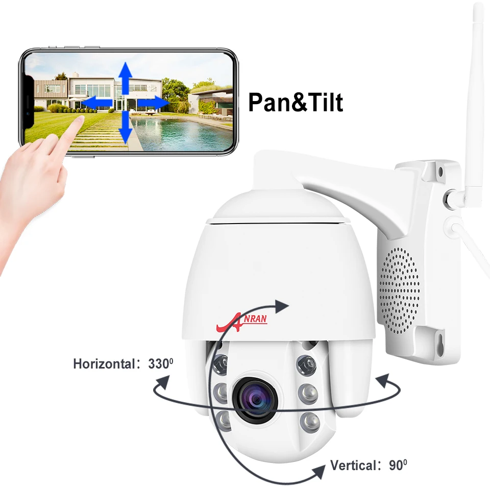  ANRAN IP Camera 1080P HD PTZ Network Camera Home Video Surveillance Camera 2MP HD CCTV Camera IP Su