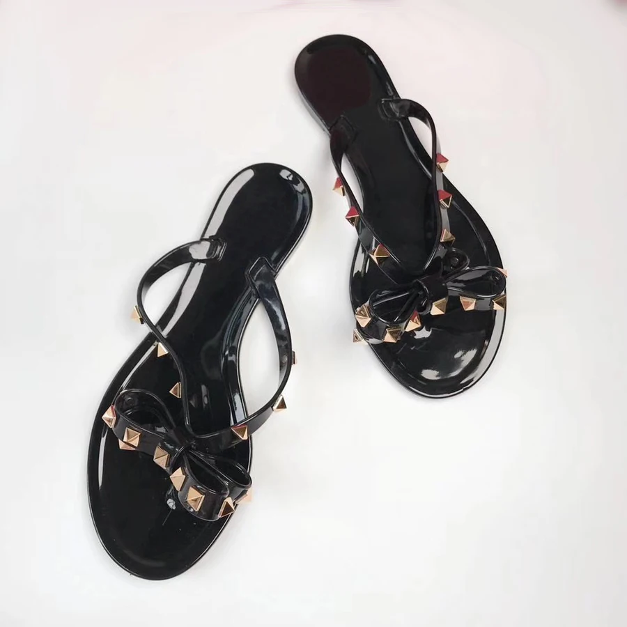 JAWAKYE-Women-Rivets-Bowknot-Flat-Slippers-sandals-Girls-Flip-Flops-studded-Summer-Shoes-Cool-Beach-Slides (3)