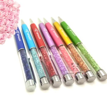 

600pcs/lot Free Shipping Beautiful Lady color Crystal Ballpoint pen Diamond Ball Pen,Unique design layer crystal pen 10 Colors