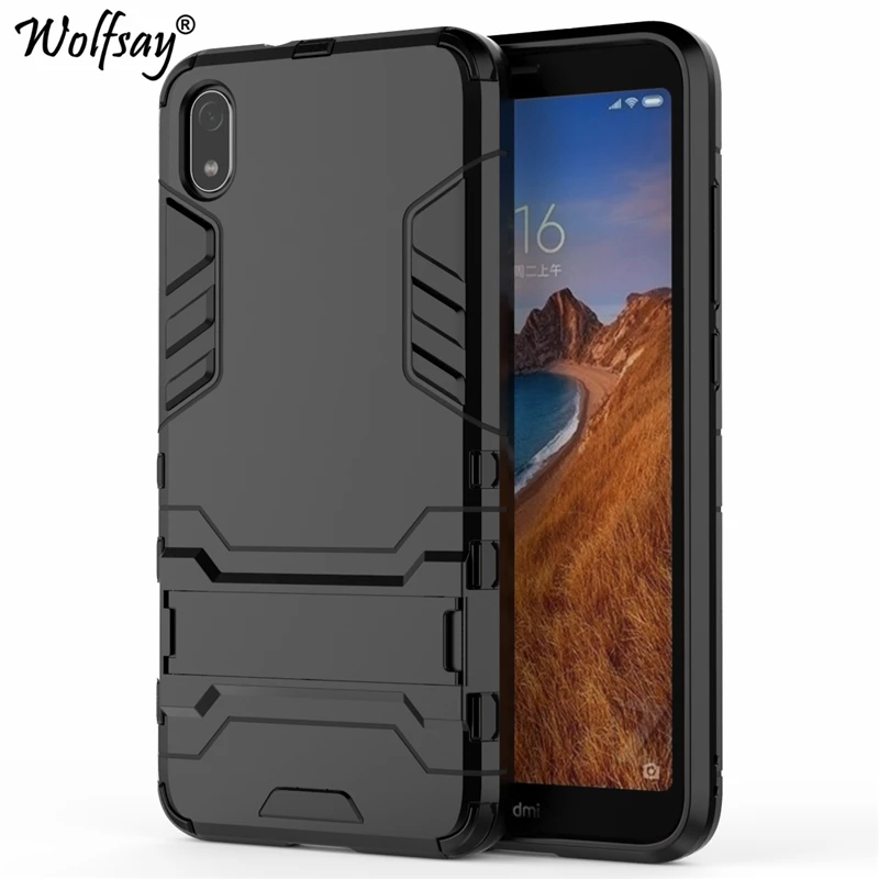 Чехол для Xiaomi Redmi 7A тонкий чехол из поликарбоната и мягкий резиновый Wolfsay 5 45