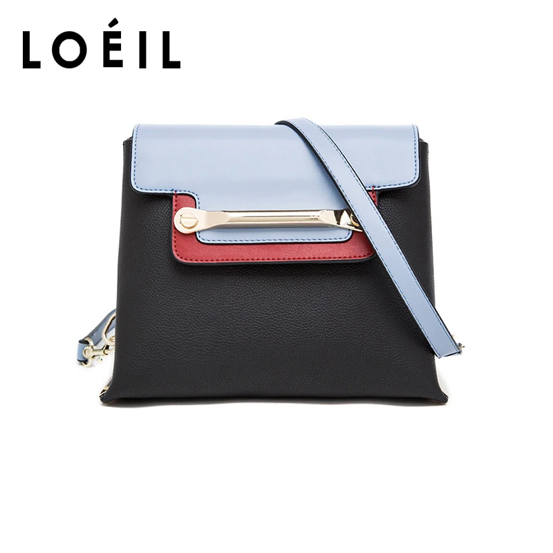 

LOEIL 2018 spring and summer new shell car sewing thread fashion wild shoulder Messenger bag retro pouch