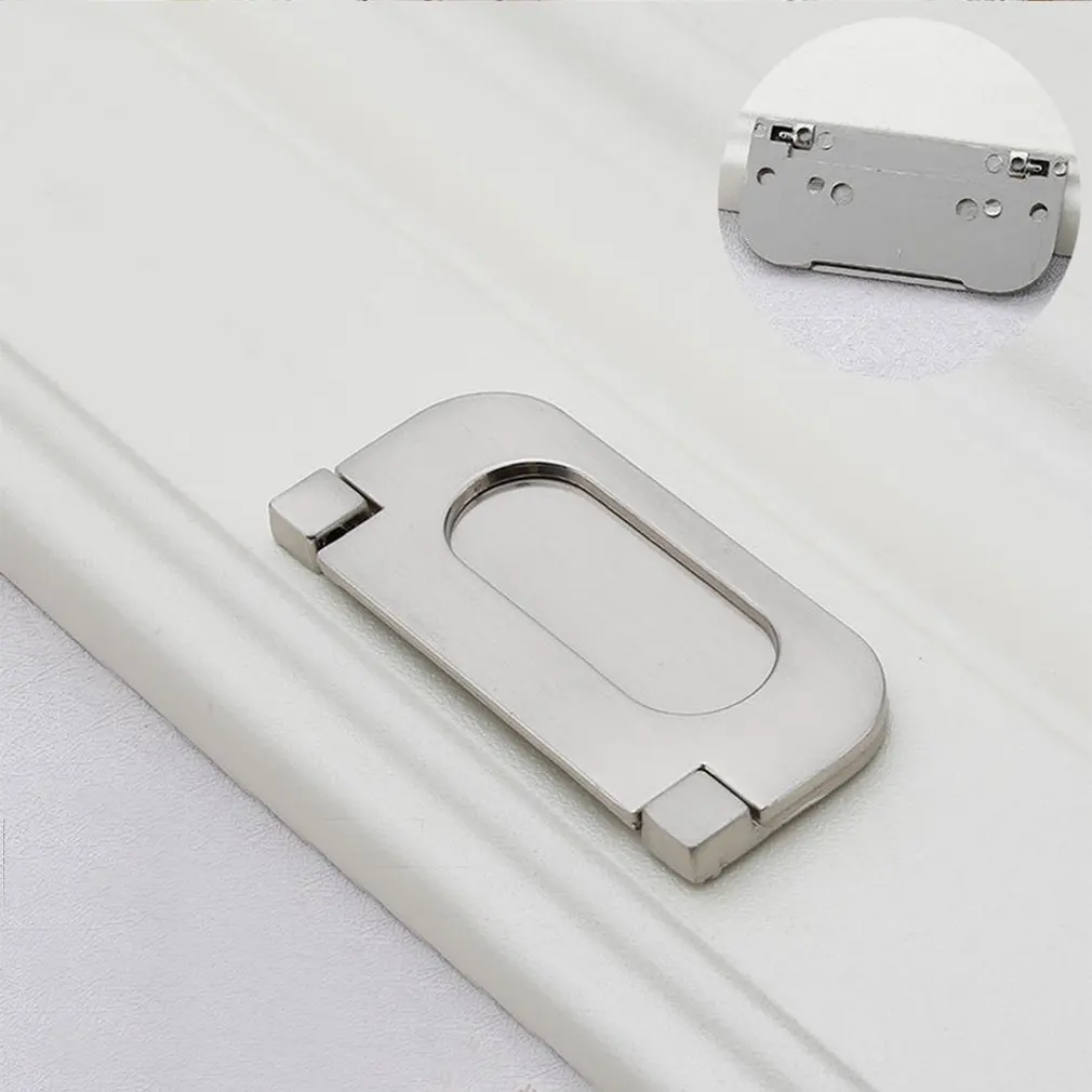 

Modern Wall Mounted Dark Flip Drawer Handle American Flip Handle Dark Button Buckle Hand Furniture