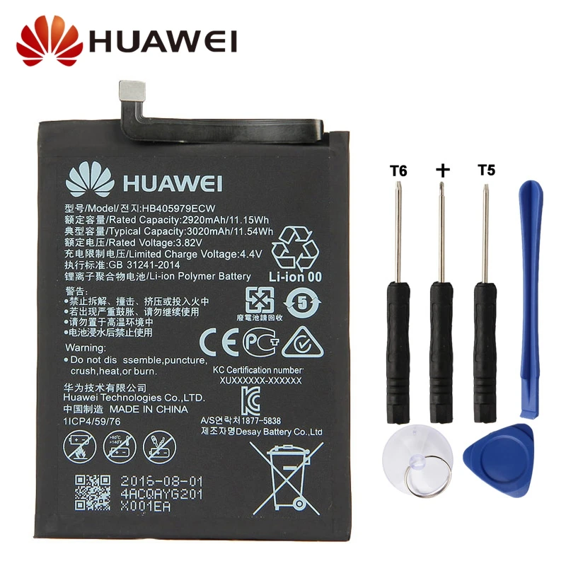 

Huawei Original Replacement Battery HB405979ECW For Huawei NOVA Enjoy 6S 6A 7 DIG-AL00 ENJOY 6 7 Authentic Phone Battery 2920mAh