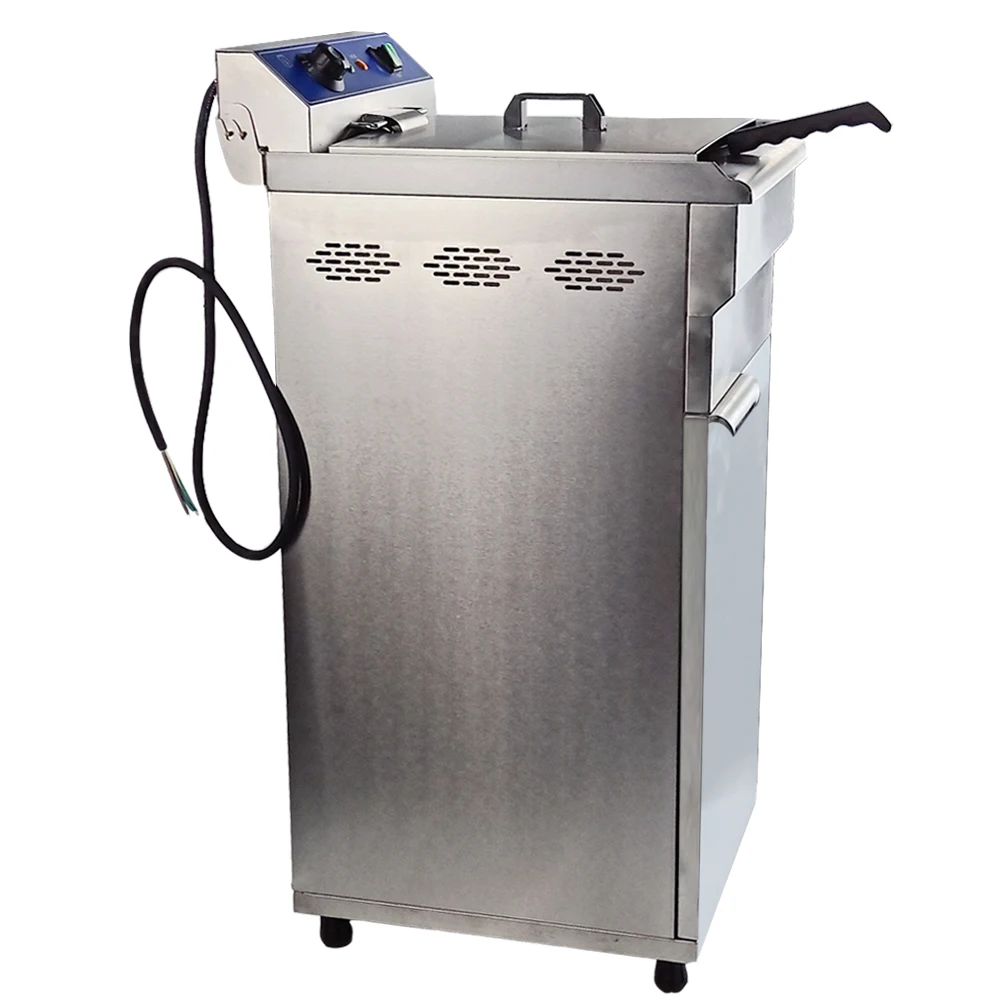 5KW Stainless Steel Commercial Electric Deep Fryer Fat Chip Frying Machine Large Single Tank 16L Multifunctional french fries