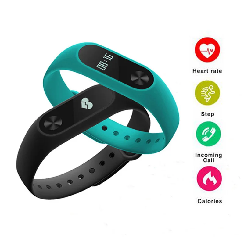 

50pcs/lot M2 Smart Bracelet For Android IOS Waterproof Heart Rate Monitor Bluetooth Smart WatchTracker Sport Band (N0308)