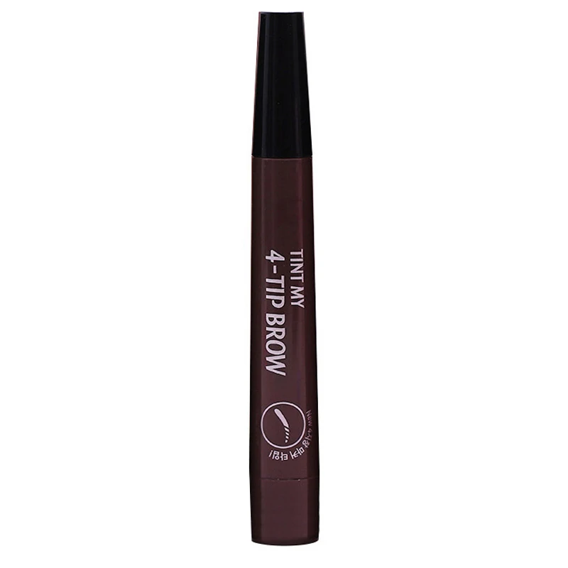 Ручка для бровей водостойкий макияж для глаз 4 вилки портативный инструмент для красоты для женщин леди OA66 - Цвет: Red brown