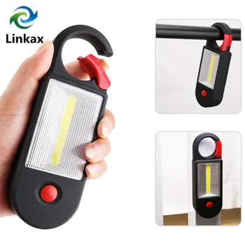 

Outdoor Magnetic Hanging Hook Camping Light Work Light Car Repairing Flashlight COB+LED Flash Light Lamp Torch Lantern AAA