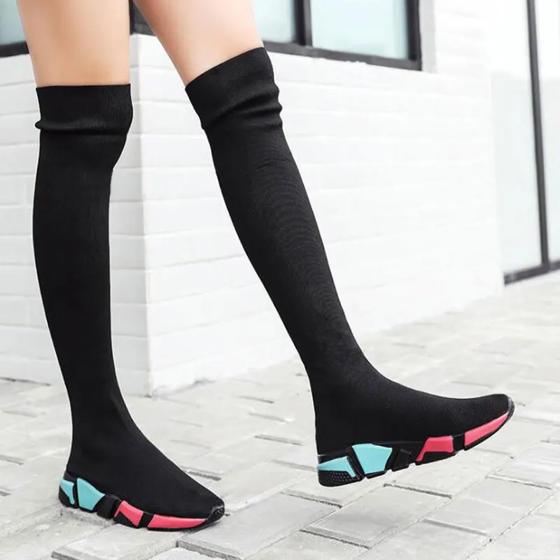 womens long black boots