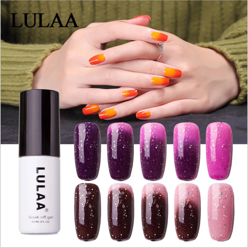 

6ml Temperature Change Color Chameleon Gel Varnish Nail Gel Polish Soak-off UV LED Long Lasting Gel Nail Varnish Macaron Lacquer