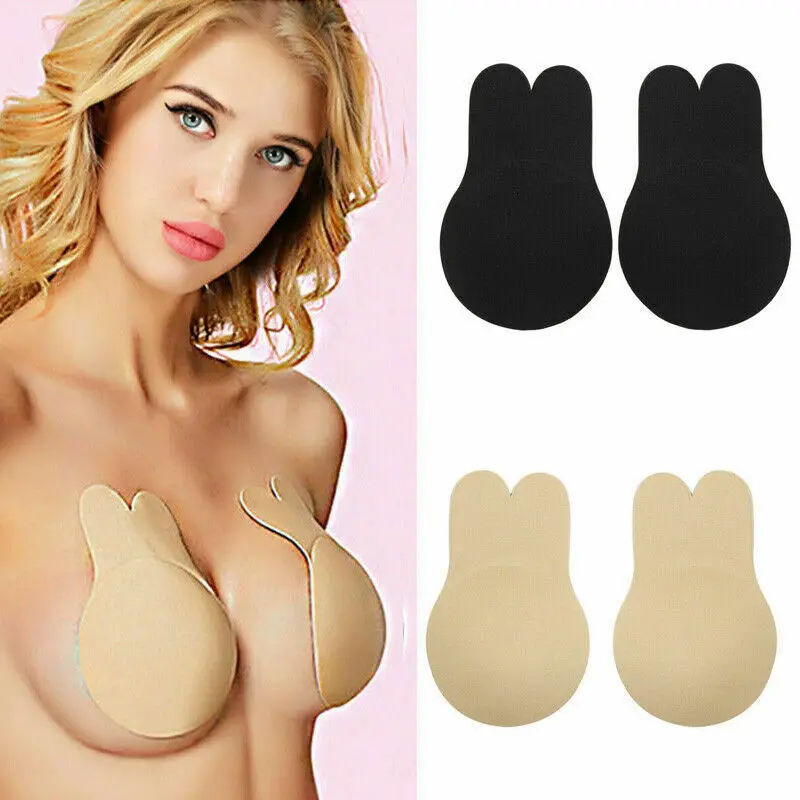 Strapless Adhesive Bra Self Adhesive Nipple Breast Pasties Cover Reusable Silicone Invisible Lingerie Pad Enhancers Push Up Bra