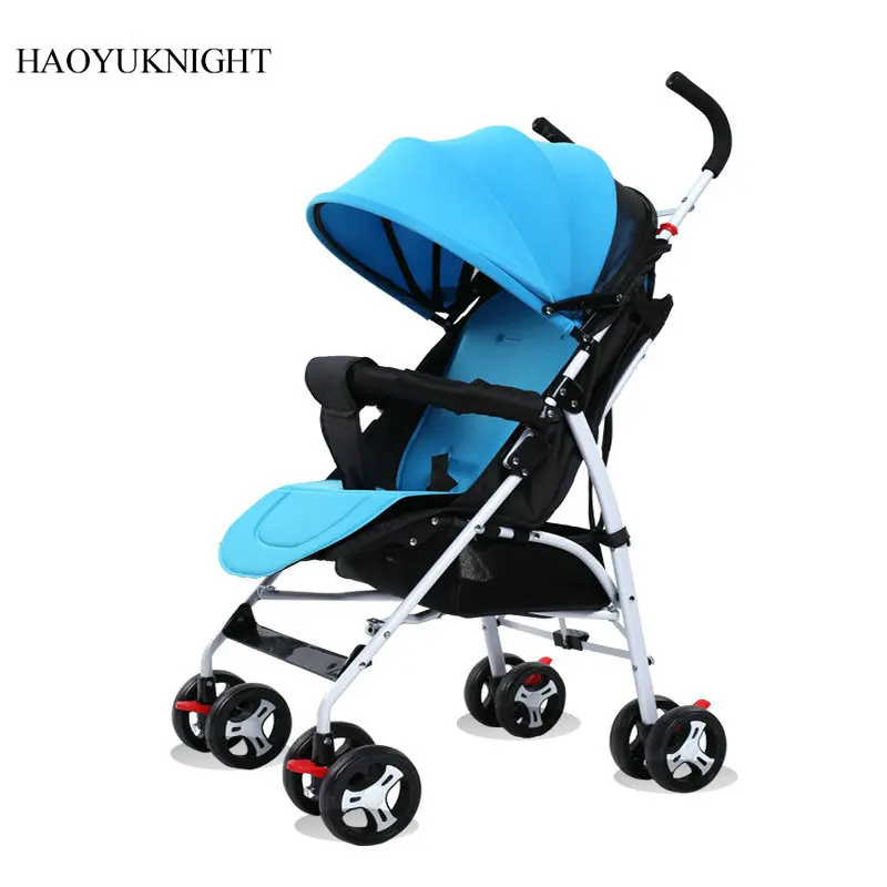 

HaoYuKnight Baby trolley can ride children's umbrella light baby folding carts Baby lightweight trolley