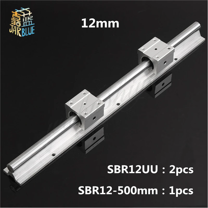 

Free shipping SBR12 12mm rail L500mm linear guide with 2pcs SBR12UU Set cnc router part linear rail