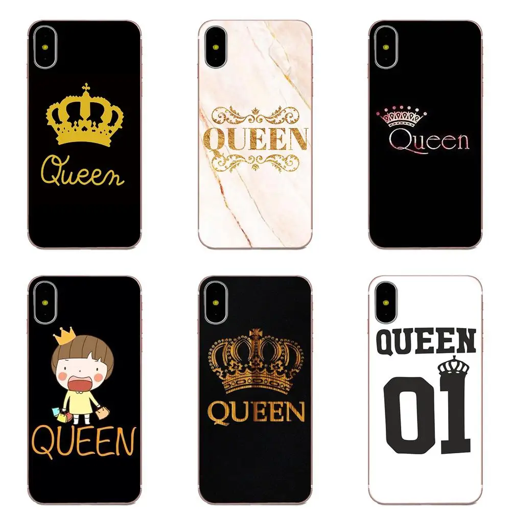 King Queen 01 брендовая пара для Galaxy J1 J2 J3 J330 J4 J5 J6 J7 J730 J8 2015 2016 2017 2018 mini Pro сумки из ТПУ