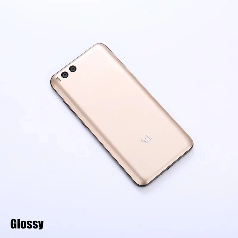 Пластиковый и 3D чехол из закаленного стекла для Xiaomi mi 6 mi 6 M6 чехол для телефона mi 6 задняя крышка корпуса батареи Замена - Цвет: PC Glossy Gold