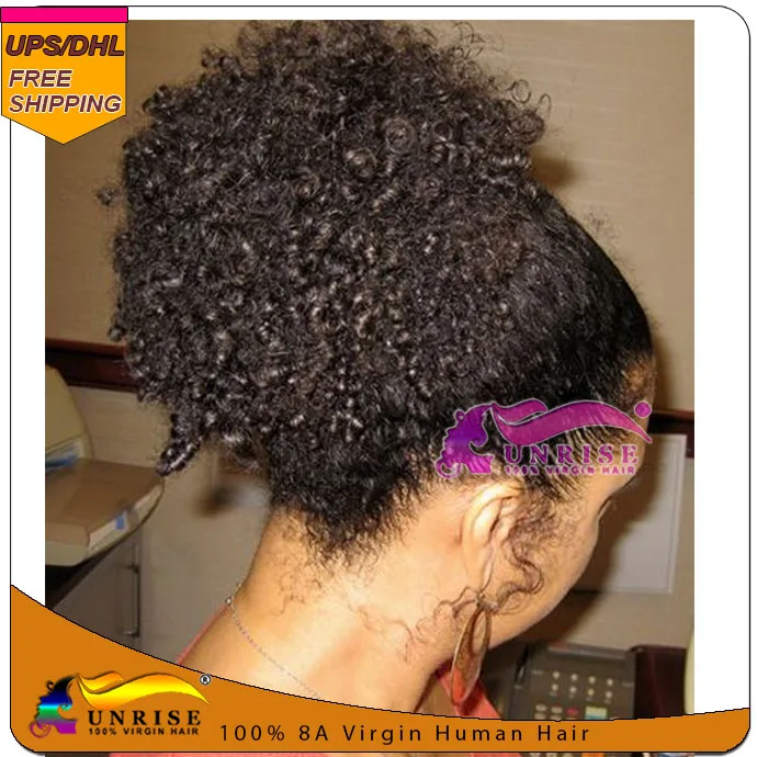 

Afro kinky culry short ponytail hair extensions human short hairstyles for black women
