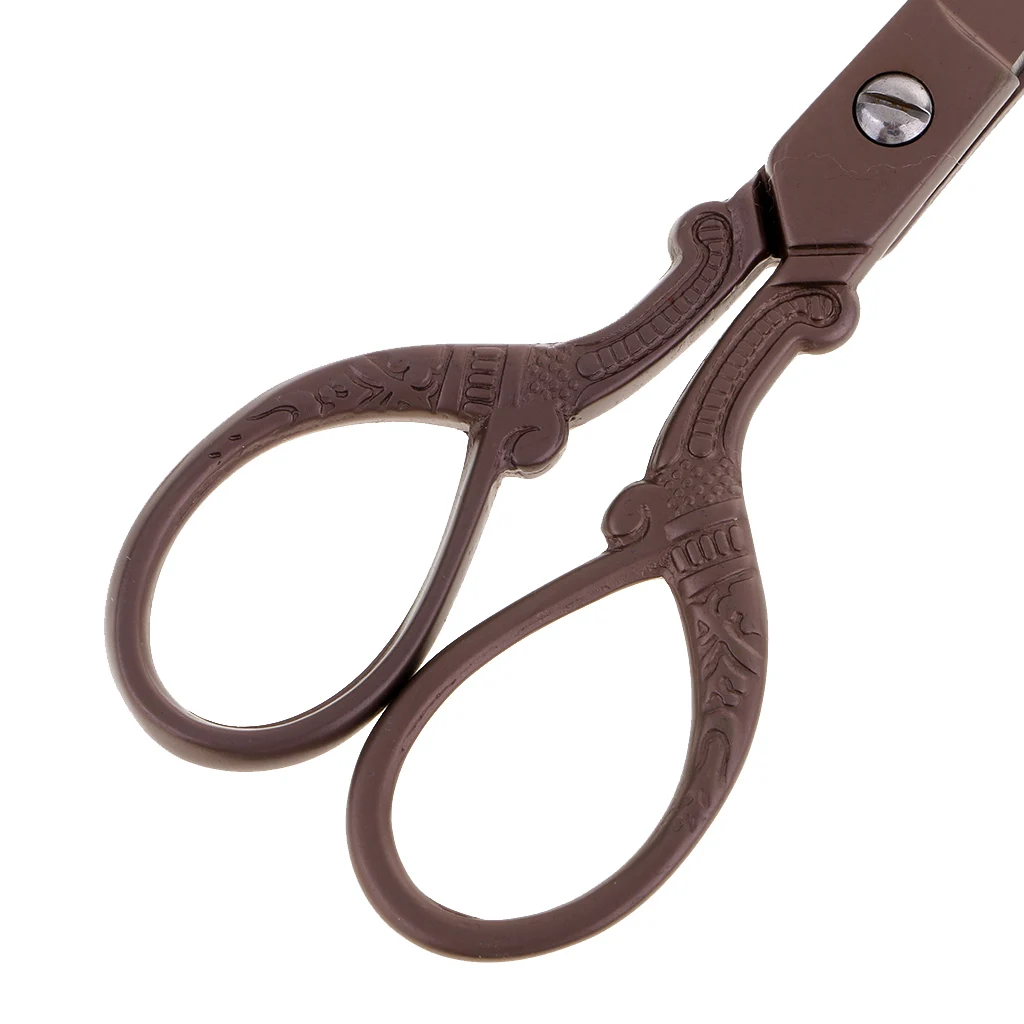 Handicraft Stainless Steel Vintage Sewing Scissors Embroidery Fabric Dressmaking Shears for DIY Crafts Cut Tools