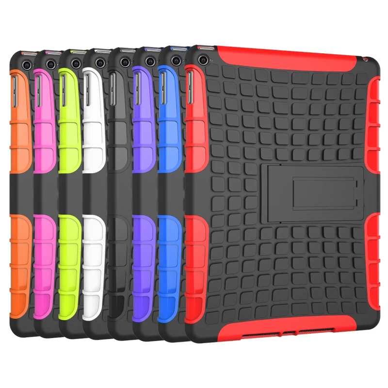 

TPU + PC Luxury Armor Non Slip Stand Tablet Protection Case Cover For iPad 9.7 2017 2018 A1822 A1823 A1893 A1954 9.7
