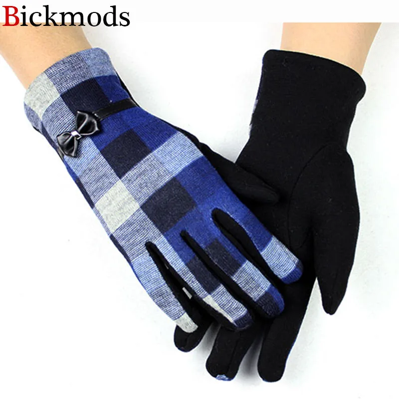 

Guantes Mujer Tactical Gloves Knitted Gloves Female Grid Style Cotton Material Is Not Down Velvet Warm Spring And High Bombs
